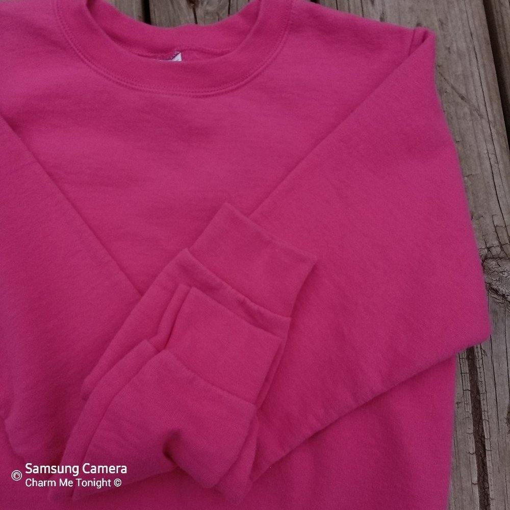 Gildan Safety Pink Small Sweatshirt - Unisex